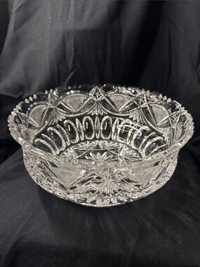 Cut Crystal Serving Bowl - RARE VINTAGE